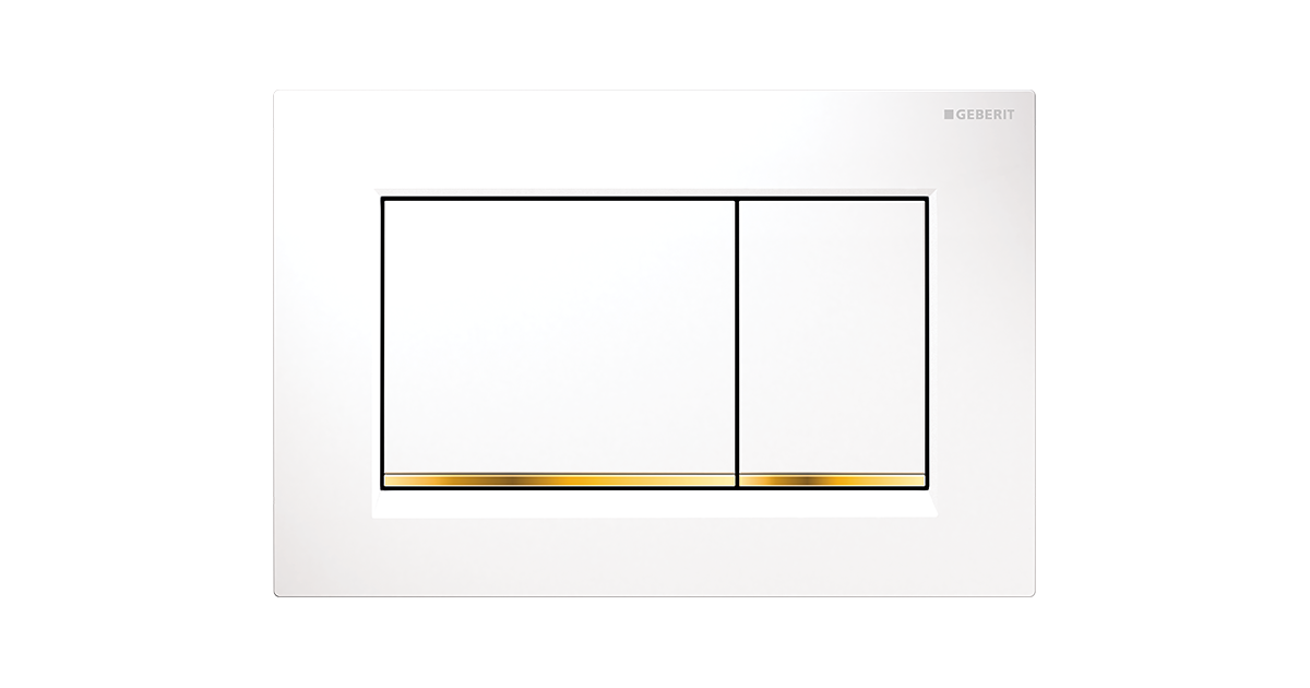 Przycisk splukujacy bialy/zloty Geberit Sigma30 - sklep Impero24.pl