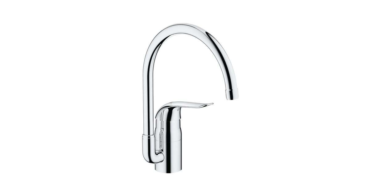 Grohe Euroeco Special eengreeps spoelbakmengkraan met draaibare uitloop en temperatuurbegrenzer 32786000
