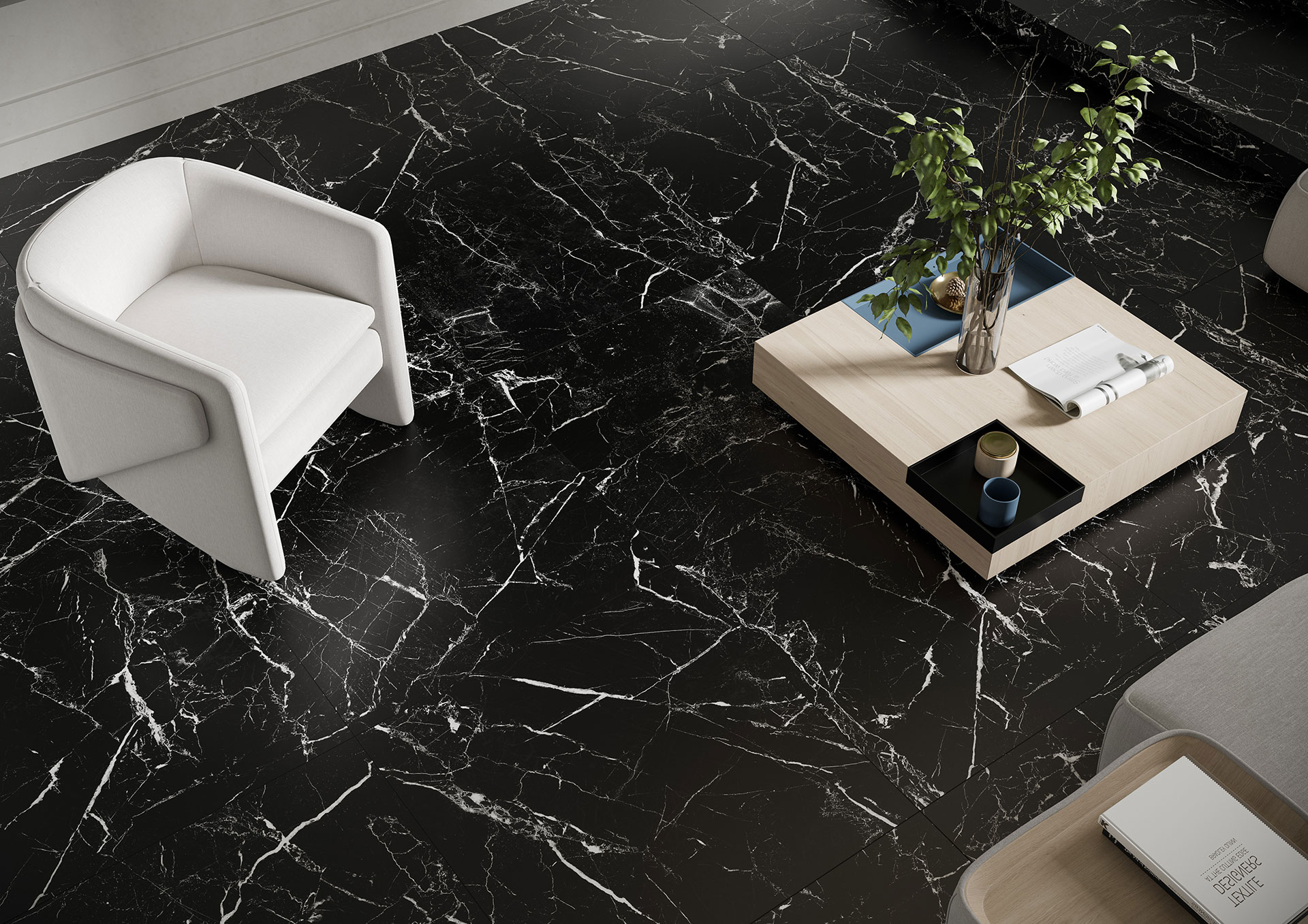 Cerrad + La Mania Gres Marmo Morocco Black Mat 159,7x79,7cm